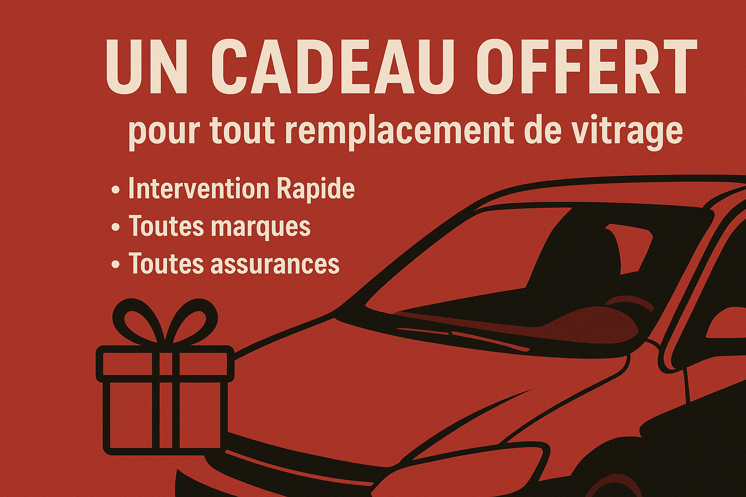 un cadeau offert pour vitrage